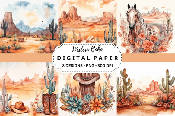 Download Watercolor Western Boho Background - Background Collection