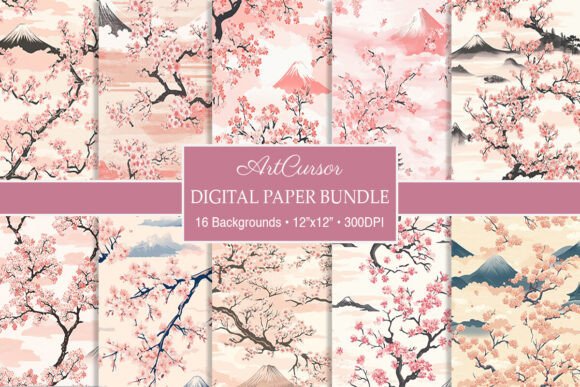 Download Japanese Fuji Cherry Blossom Backgrounds - Background Collection