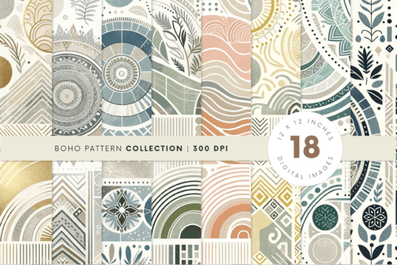 Download Boho Background Digital Paper - Background Collection