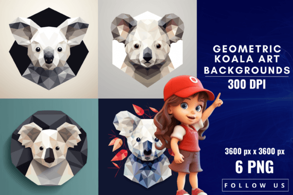 Download Geometric Koala Art Backgrounds - Background Collection