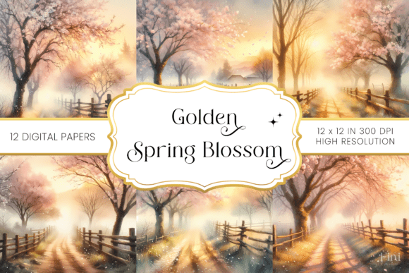 Download Golden Spring Blossom Backgrounds - Background Collection
