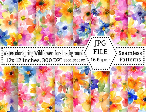 Download Watercolor Summer Spring Background Set - Background Collection