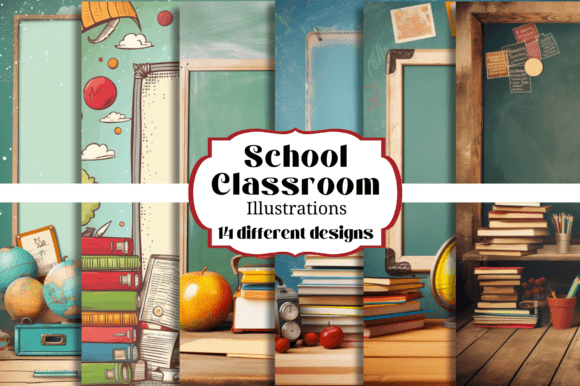 Download School Classroom Digital Backgrounds - Background Collection