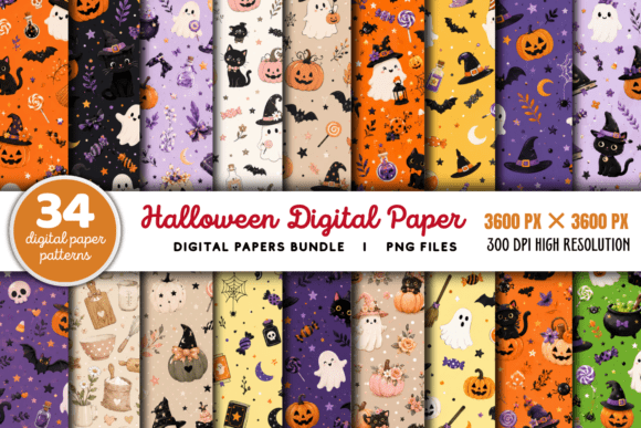 Download Halloween Digital Paper Backgrounds - Background Collection