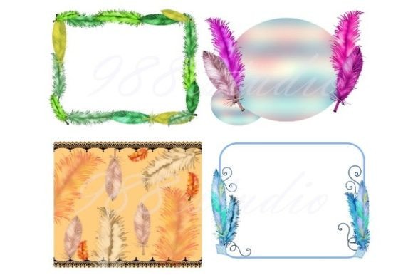 Download Feather Boho Background Bohemian Frame - Background Collection