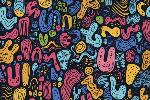 Download Colorful Line Doodle Background Wallpape - Doodle background Collection