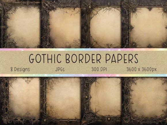 Download Gothic Borders Digital Backgrounds - Background Collection