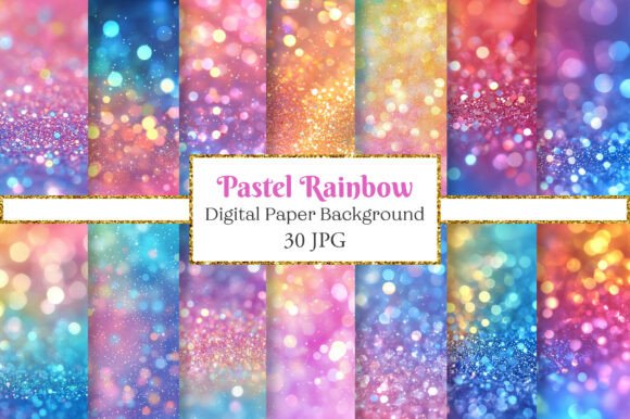 Download Pastel Rainbow Digital Backgrounds - Background Collection