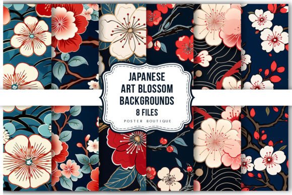 Download Japanese Art Blossom Backgrounds Pack - Background Collection