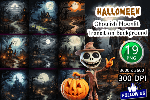 Download Ghoulish Moonlit Transition Background - Background Collection