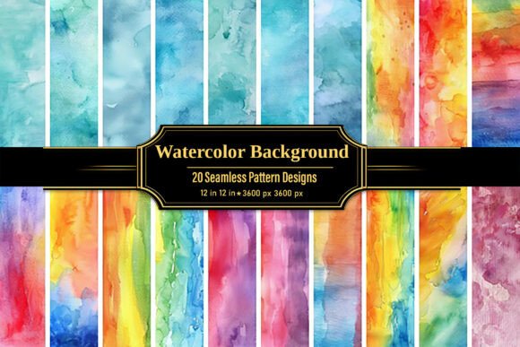 Download Dreamy Rainbow Watercolor Background Set - Background Collection