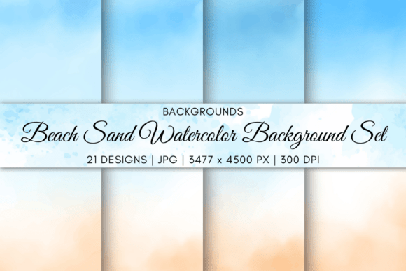 Download Beach Sand Watercolor Background Set - Background Collection